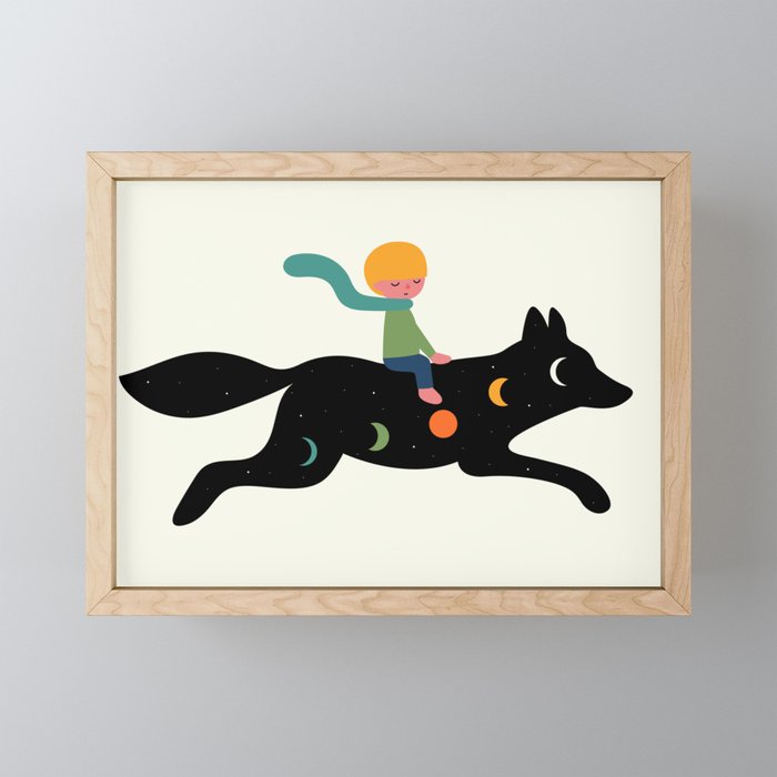 Whimsical Journey - Fox Framed Mini Art Print