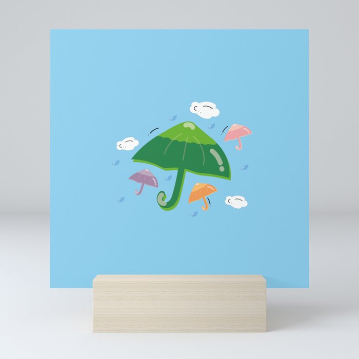 CheerfulRain 2 - Umbrellas Close-Up Mini Art Print