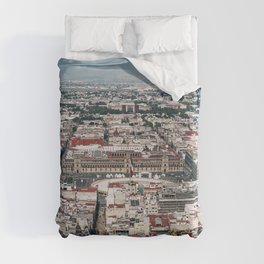 Mexico Photography - Mexico City Seen From Above Duvet Cover