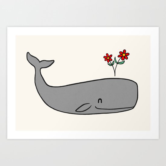 Peace Whale Art Print