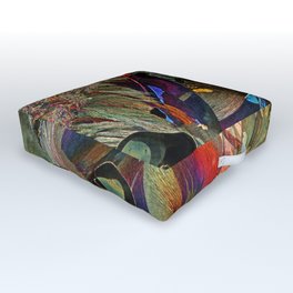 Abstract of Tartaric Acid Crystals Outdoor Floor Cushion