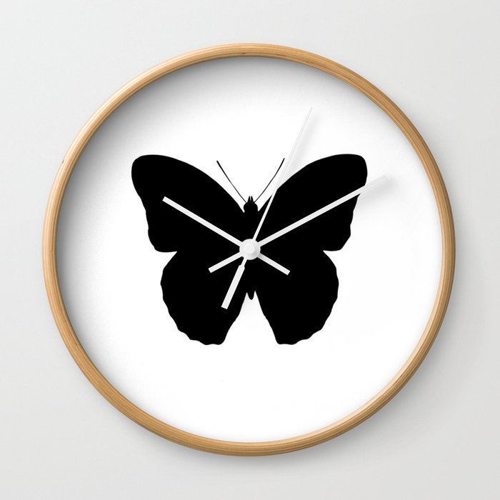 BUTTERFLY SILLOUETTE. Wall Clock