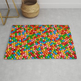Mini Gumball Candy Photo Pattern Area & Throw Rug