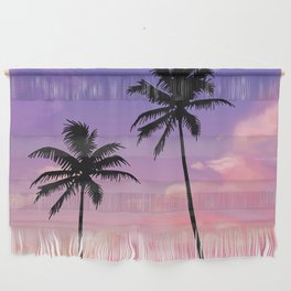 Palm tree purple Sunset Wall Hanging