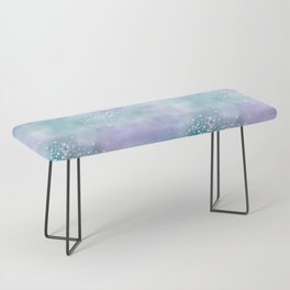 Glam Girly Iridescent Metallic Glitter Bench