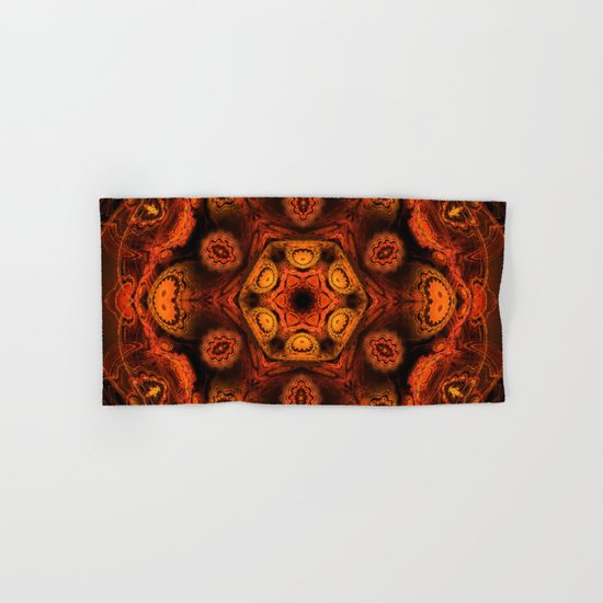 Burning jellyfish kaleidoscope Hand & Bath Towel
