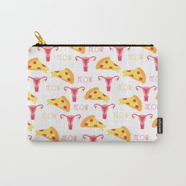 Pizza n' Pussy Carry-All Pouch | Ovaries, Typography, Vag, Print, Meow, Design, Cartoon, Kitty, Vagina, Digital 
