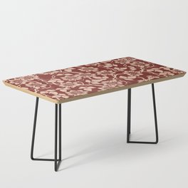Heritage Floral Pattern  Red and Cipria Coffee Table