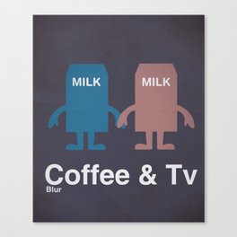 Coffee & Tv Canvas Print
