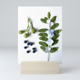 blue and green Mini Art Print