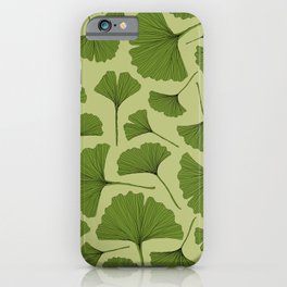 Ginkgo biloba Lino cut nature inspired leaf pattern iPhone 11 case Ginkgo biloba Lino cut nature inspired leaf pattern iPhone 11 case