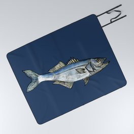 Snapper Bluefish Drawing Picnic Blanket