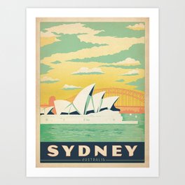 Vintage poster - Sydney Art Print
