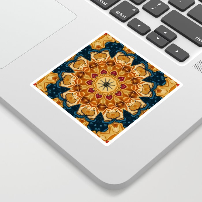 Digitally Painted Mandala Sticker