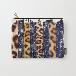 Sublimation, Brush Stroke, glitter brush, animal skin, leopard, cheetah, tiger skin, new year, Christmas Carry-All Pouch