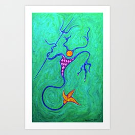 Merman Art Print