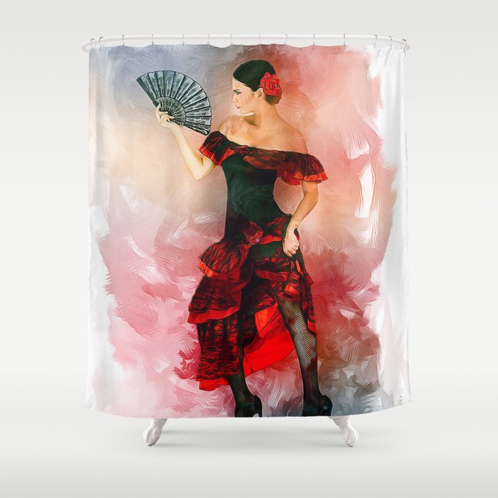 Flamenco Dancer Shower Curtain By Ianmitchell Society6