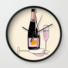 Fancy Champagne Wall Clock