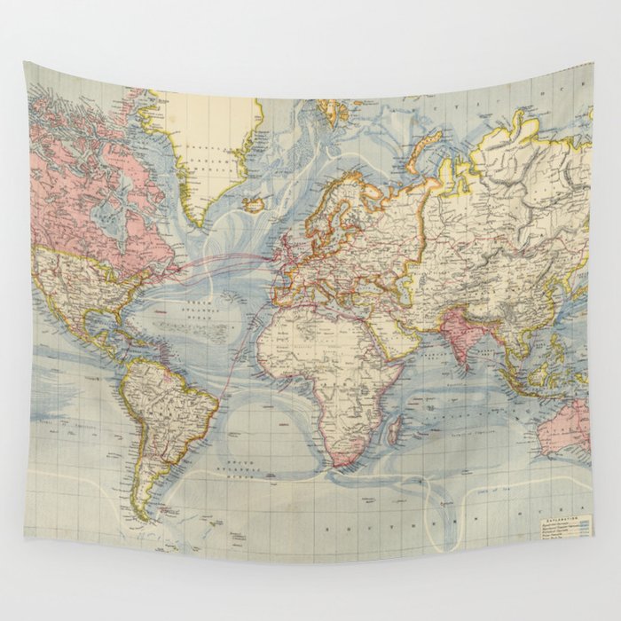 Society6 world shop map tapestry