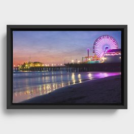 Santa Monica Pier Framed Canvas