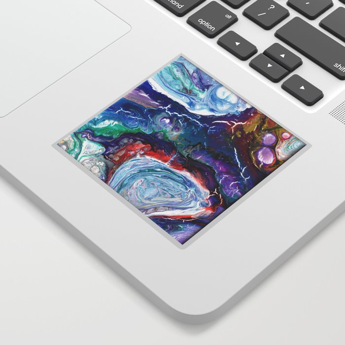 Space Fluid Abstract Sticker