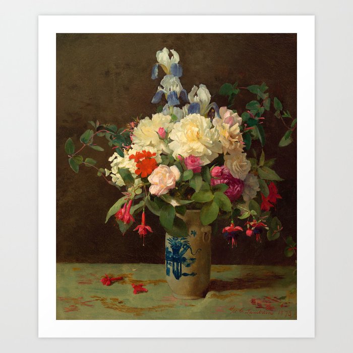 Vase of Flowers, 1875 by George Cochran Lambdin Art Print