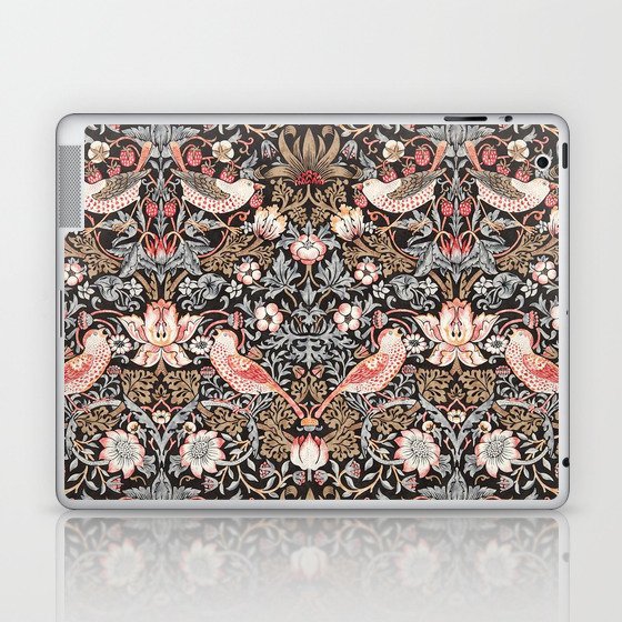 William Morris Strawberry Thief Retro Brown Laptop & iPad Skin