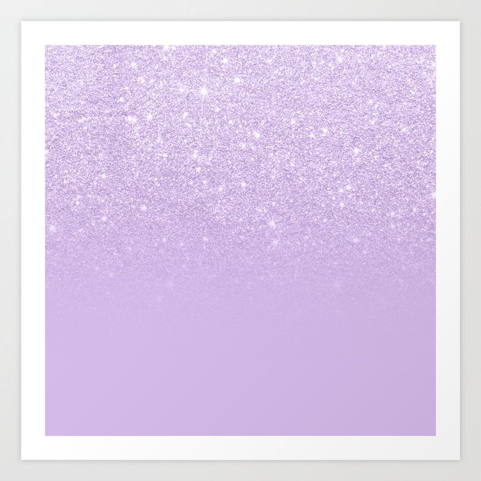 Modern pastel purple lavender ombre glitter color block Art Print by Girly  Trend by Audrey Chenal | Society6