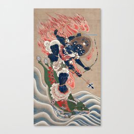 Japanese Art Wisdom King of Great Awe-inspiring Power Daiitoku Myoo Canvas Print