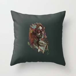 Day of the Dead Girl Throw Pillow