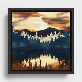 Fall Sunset Framed Canvas