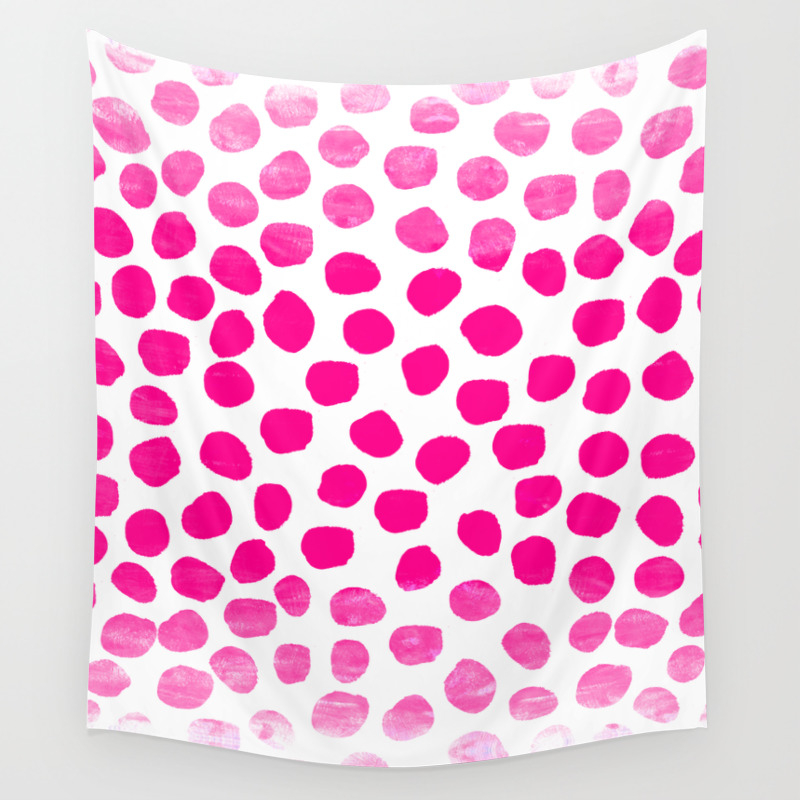 Ombre Dots Cute Hot Pink Trendy Must Have Gifts For College Dorm