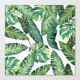Jungle Leaves, Banana, Monstera #society6 Canvas Print