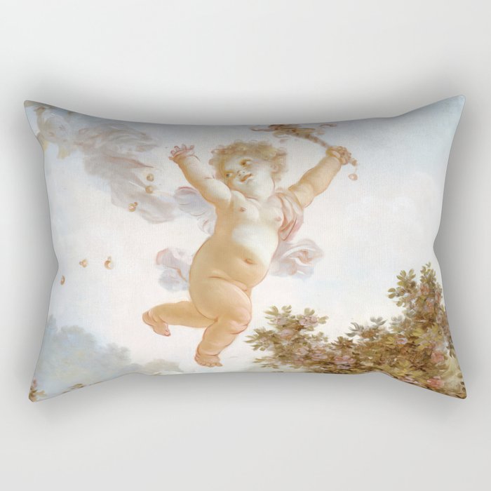 Love the Jester - Jean-Honoré Fragonard The Progress of Love Rectangular Pillow