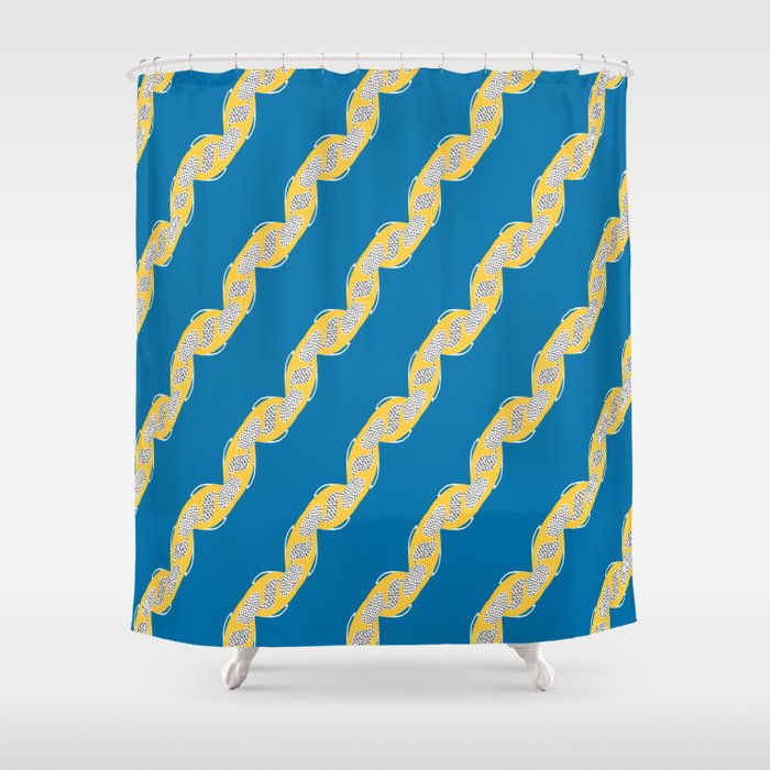 DNA Abstract Pattern Shower Curtain