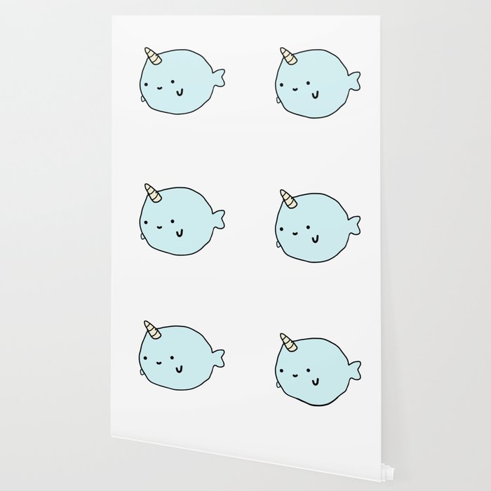 Fun And Cute Narwhal Wallpaper By Carmengattondesigns Society6
