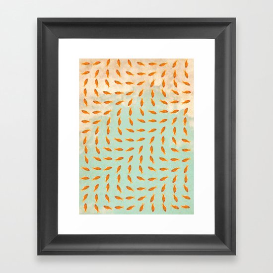 Goldfish Pattern Framed Art Print
