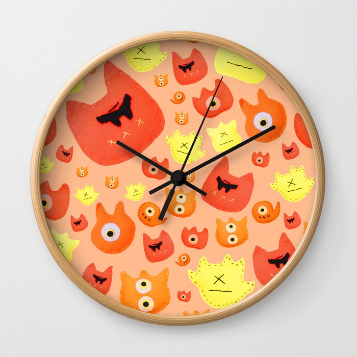 Monster faces Wall Clock