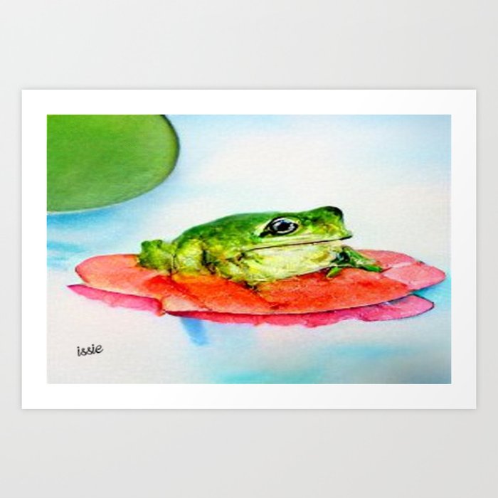 Drifting Frog Art Print