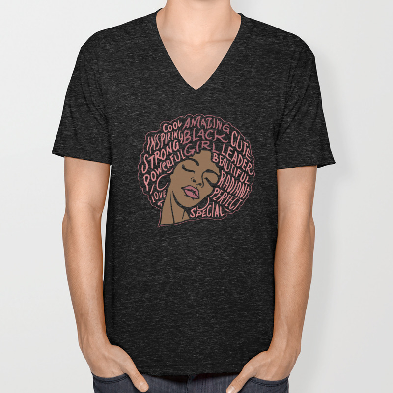Melanin Goddess T Shirt Black Pride Shirt Black Girl Power Unisex V Neck By Gigibeancreations Society6