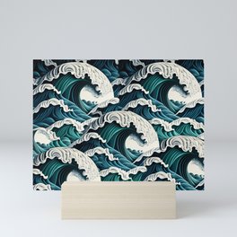 Japanese Décor: The Great Wave - A Hokusai Kanagawa Surfing Print Mini Art Print