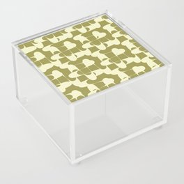 tipped midcentury in olive Acrylic Box