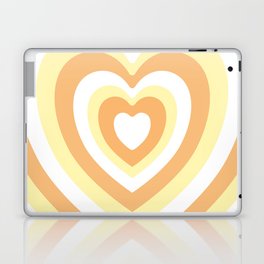 Orange and Yellow Heart Shape Laptop Skin