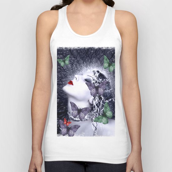 Women and butterfly dream Unisex Tank Top