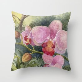 Orchid Beauty Throw Pillow