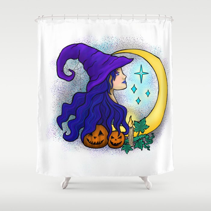 Witchy night Shower Curtain