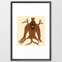 Tree Stitch Monster Framed Art Print
