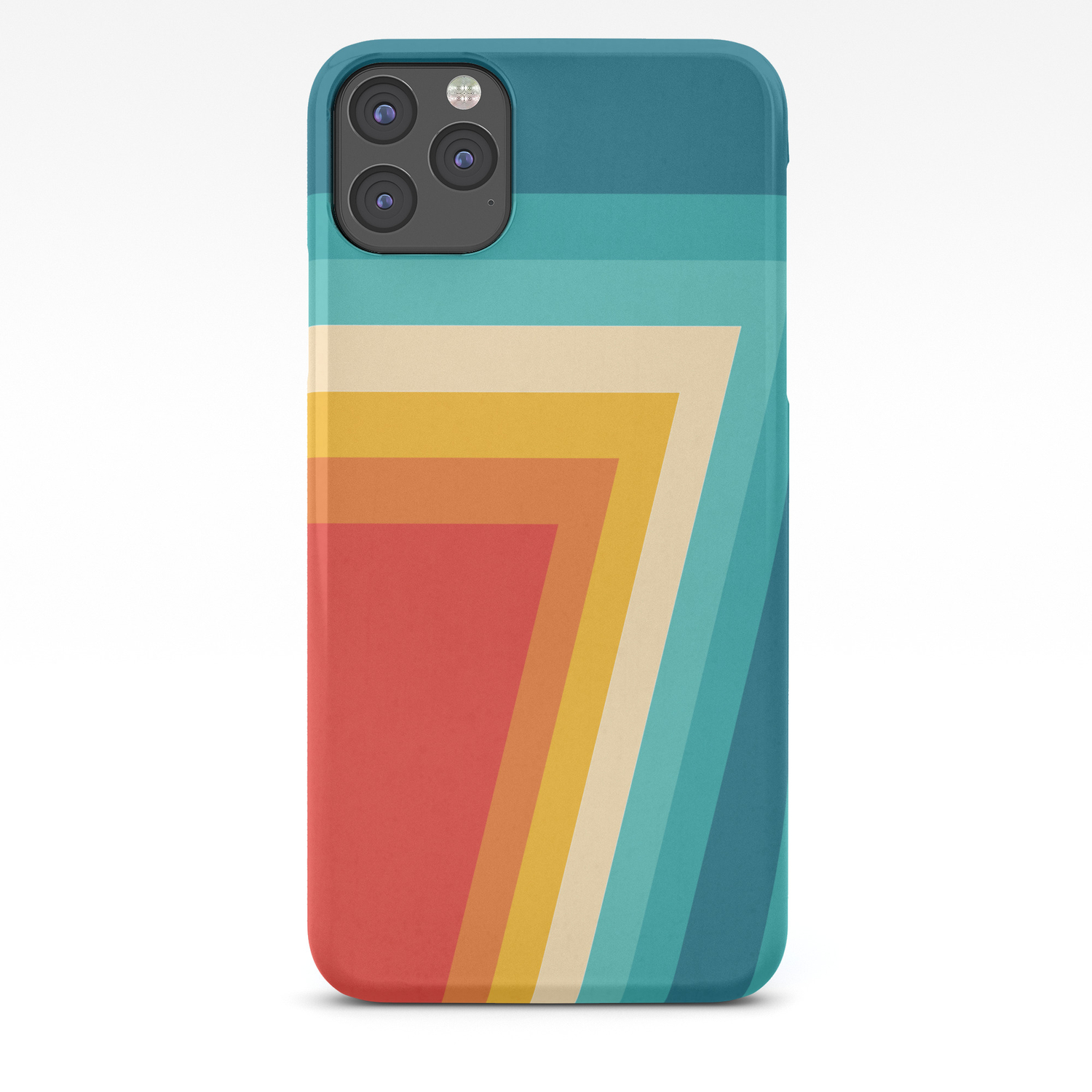 Colorful Retro Stripes 70s 80s Abstract Design Iphone Case By