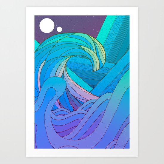 The Many Waves Art Print