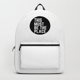 This Must be The Place | Black & White Backpack